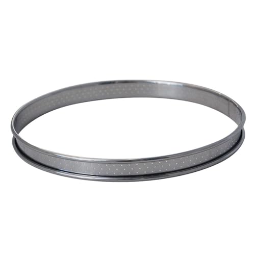 De Buyer Cercle à tarte perforé 28 cm inox