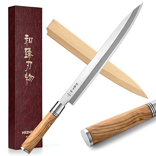 Yoshihiro Couteau yanagiba acier blanc