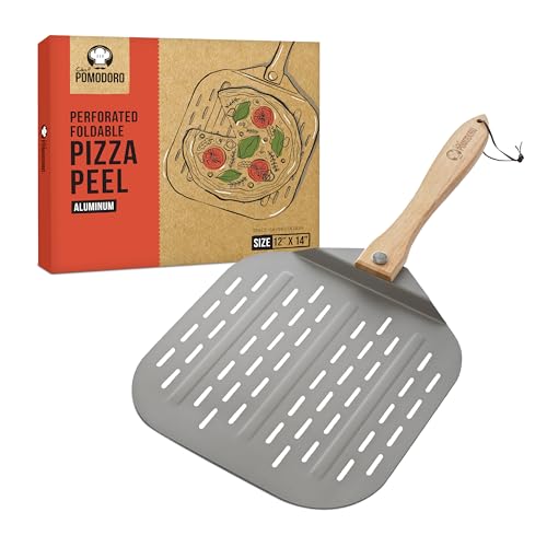 Chef Pomodoro Pelle à pizza perforée alu + bois
