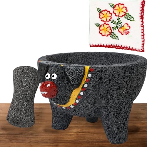 Molcajete mexicain en pierre volcanique