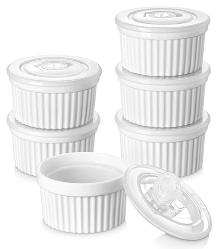 Vancasso Ramequins soufflé striés en porcelaine (lot de 6)
