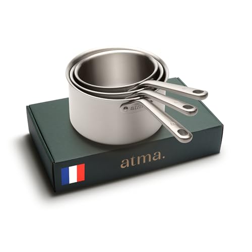 Atma Lot de 3 casseroles inox 3 plis (16/18/20 cm)