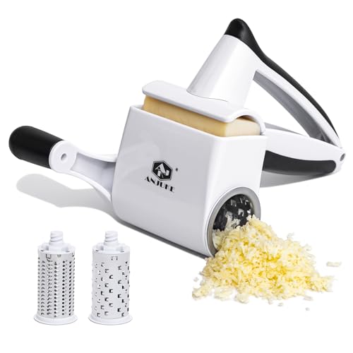 Râpe à fromage rotative 2 tambours inox