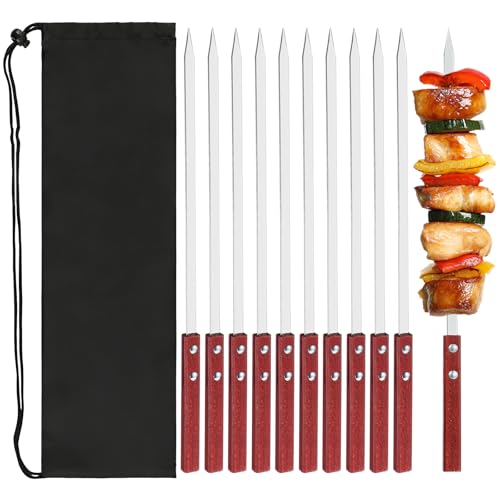 Weber Lot de piques à brochette inox plates 35 cm